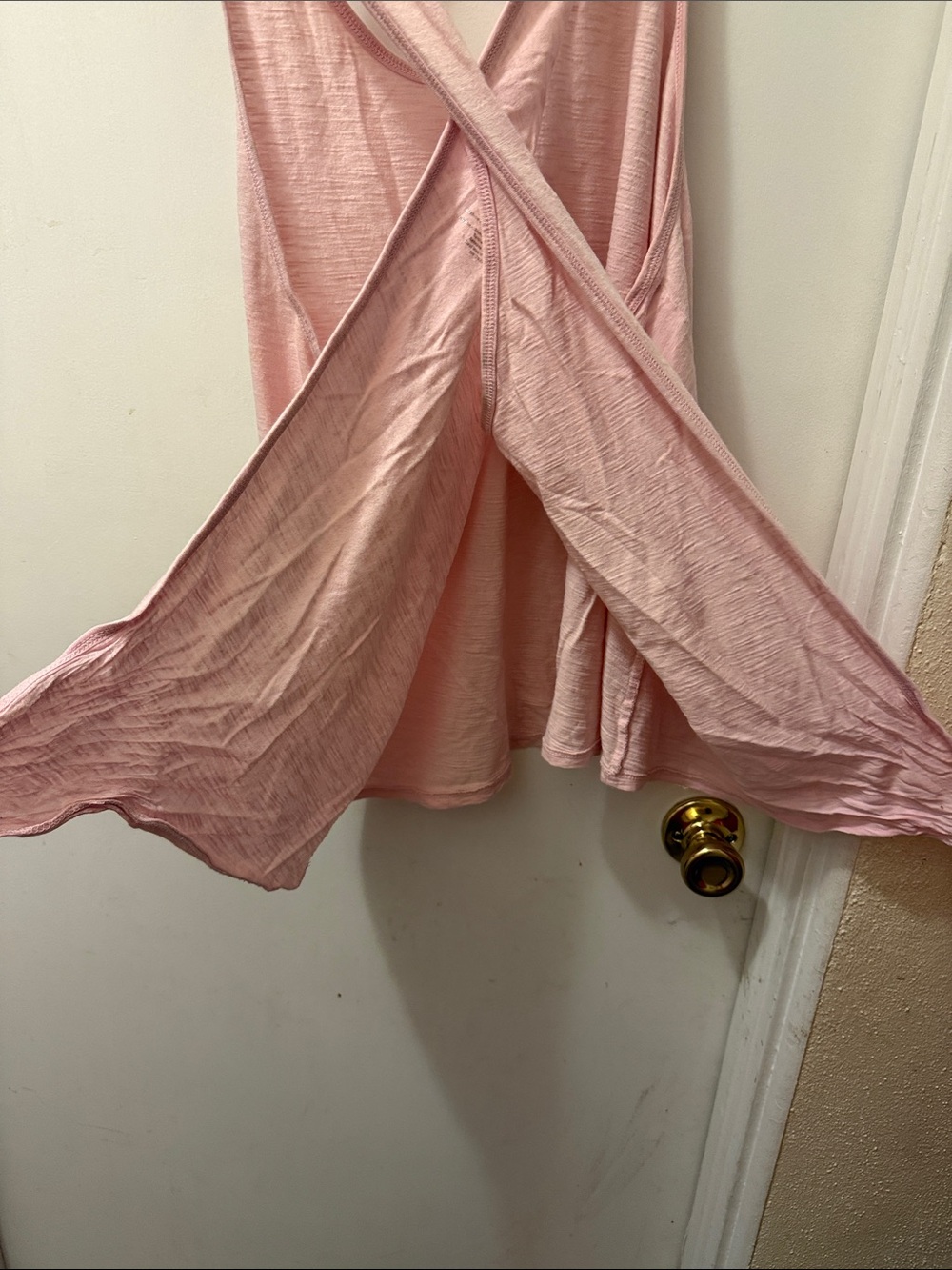 Brisas Open Back Pink Tank Top - Sleeveless Scoop Neck - Picture 7 of 7